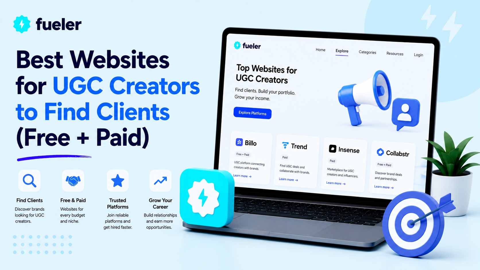 Best Websites for UGC Creators to Find Clients (Free + Paid)