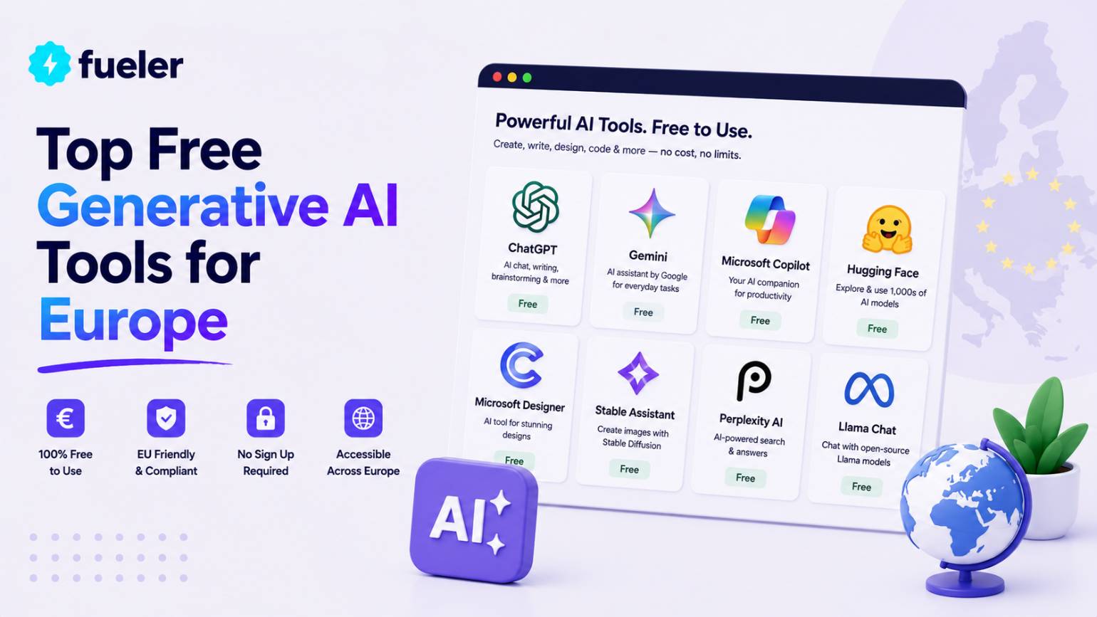 Top 12 Free Generative AI Tools for Europe (2026)