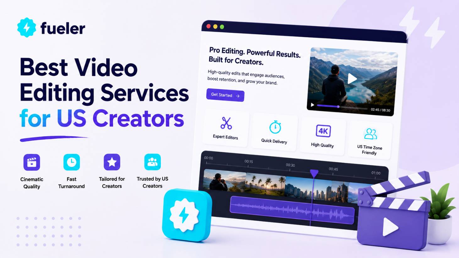 8 Best Video Editing Services for US Creators