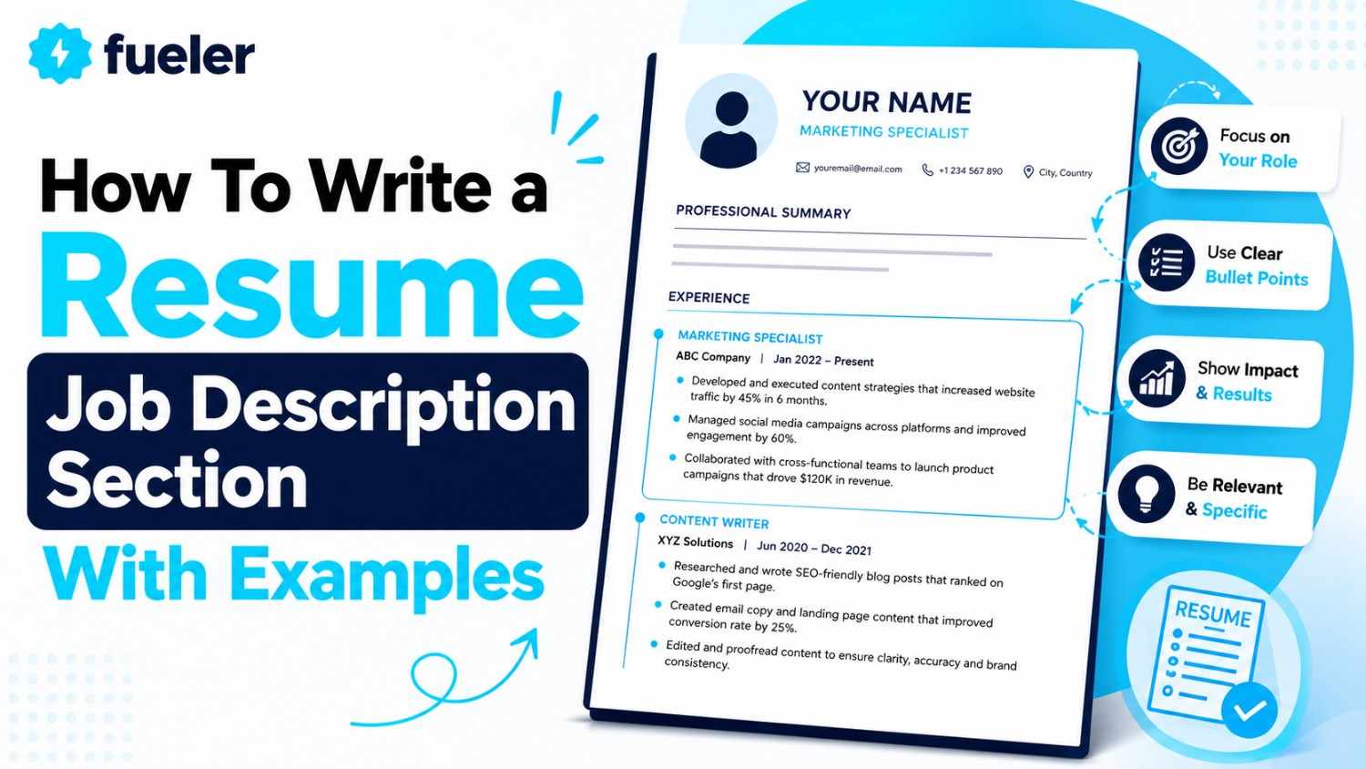How To Write a Resume Job Description Section With Examples