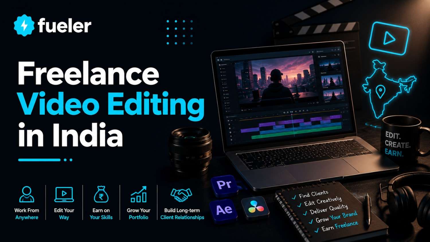 Freelance Video Editing in India: How Beginners Get Their First 5 Clients (Without Connections)