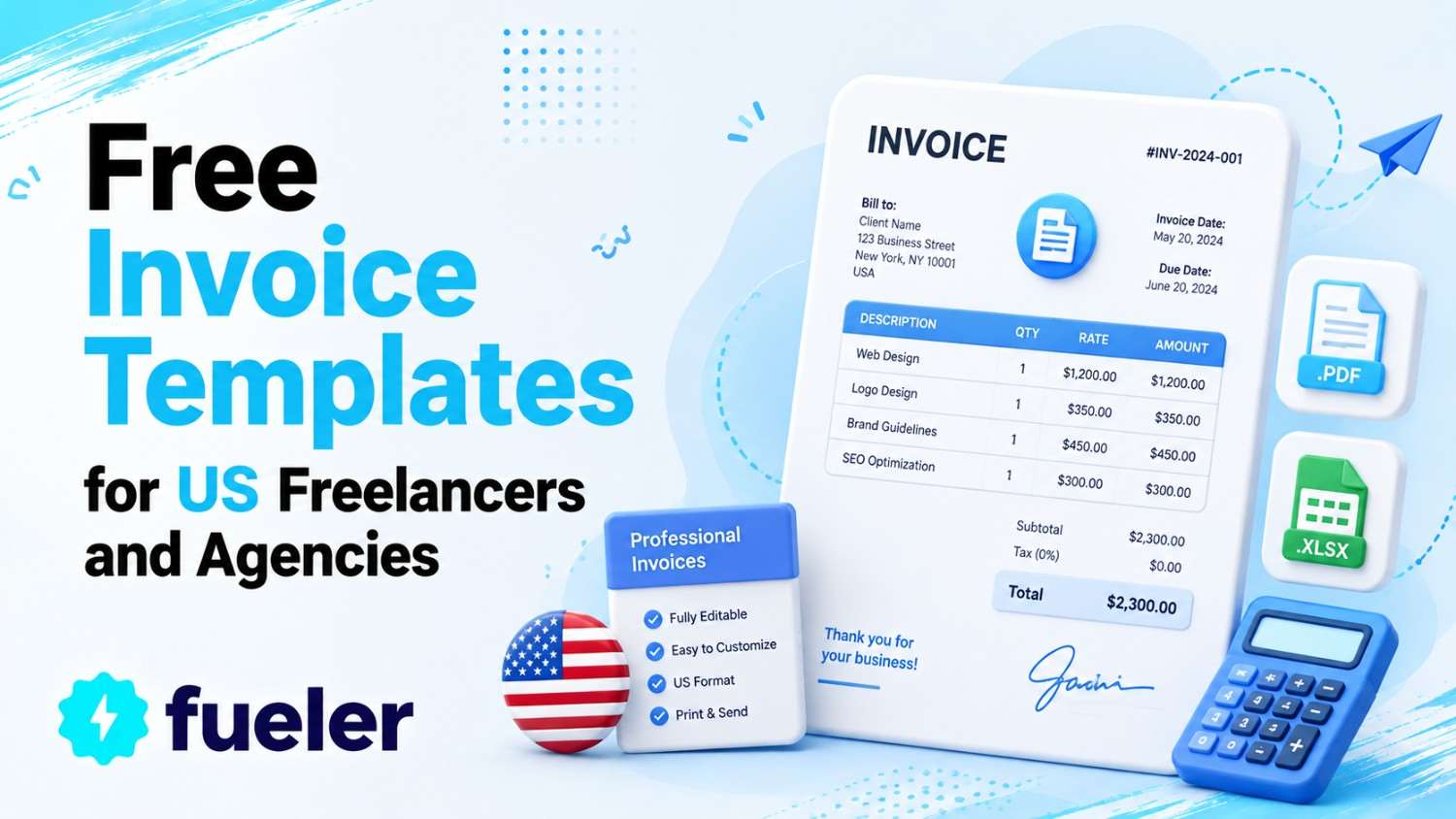 Free Invoice Templates for US Freelancers and Agencies