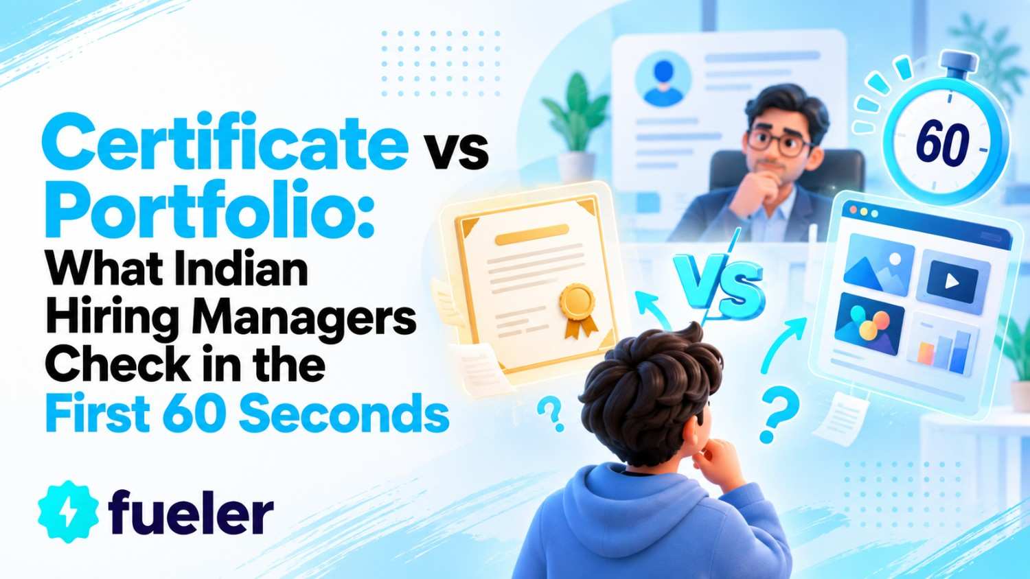 Certificate vs Portfolio: What Indian Hiring Managers Check in the First 60 Seconds