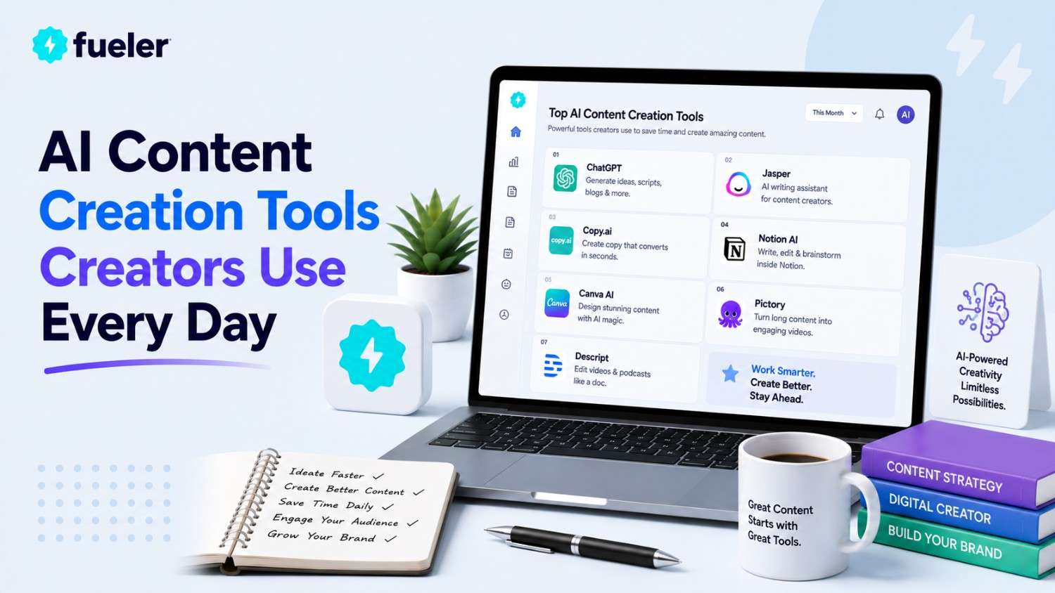 8 AI Content Creation Tools Creators Use Every Day