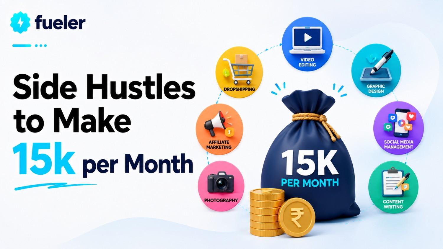 5 Side Hustles to Make 15k per Month with Zero Investment from Home