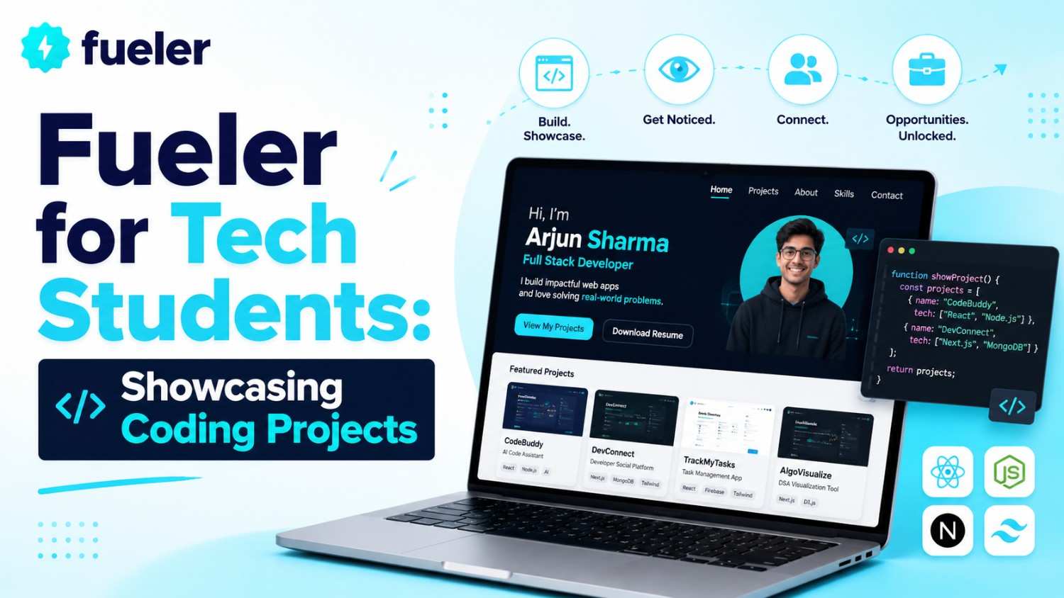 Fueler for Tech Students: Showcasing Coding Projects