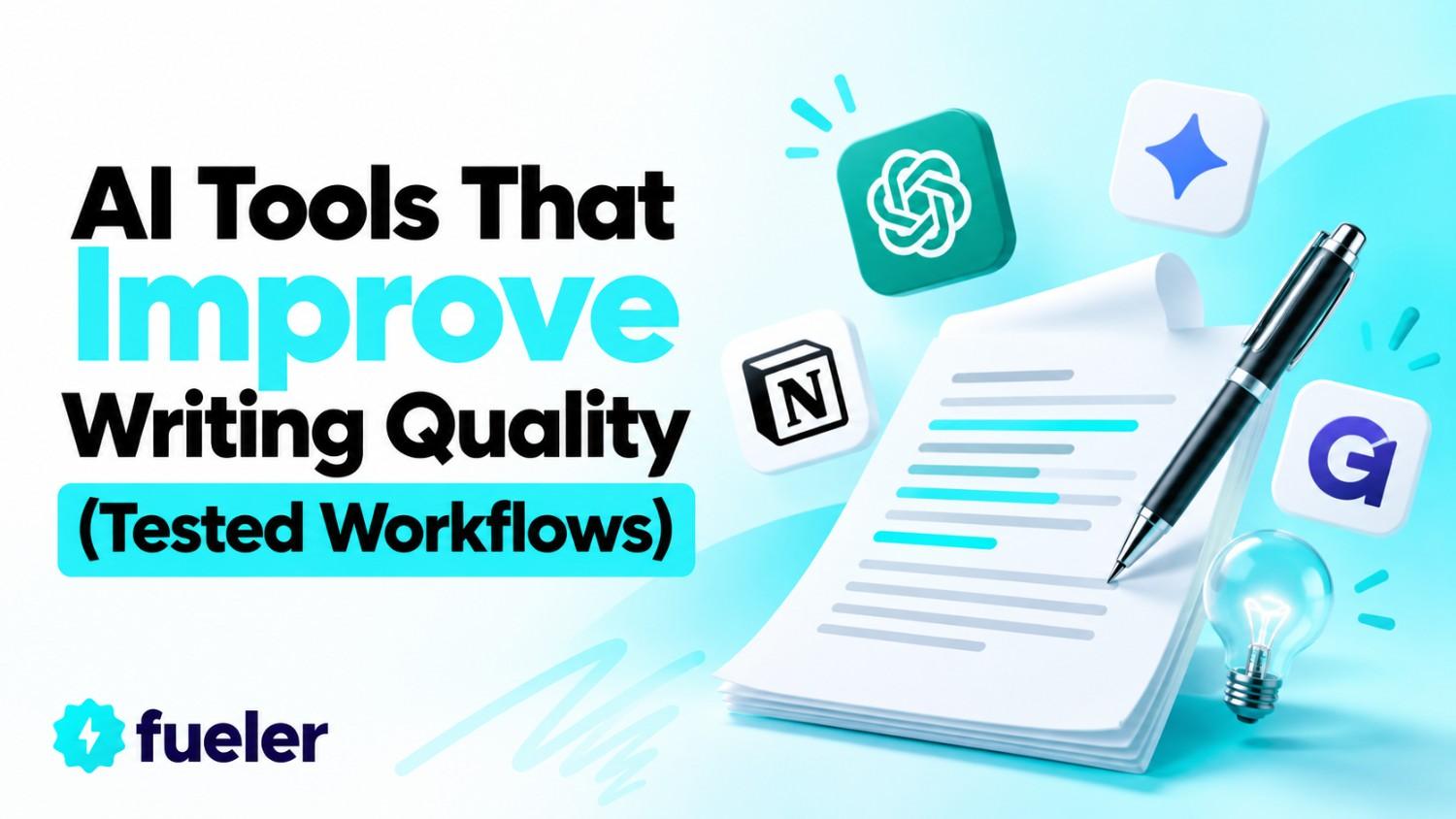 7 AI Tools That Improve Writing Quality (Tested Workflows)