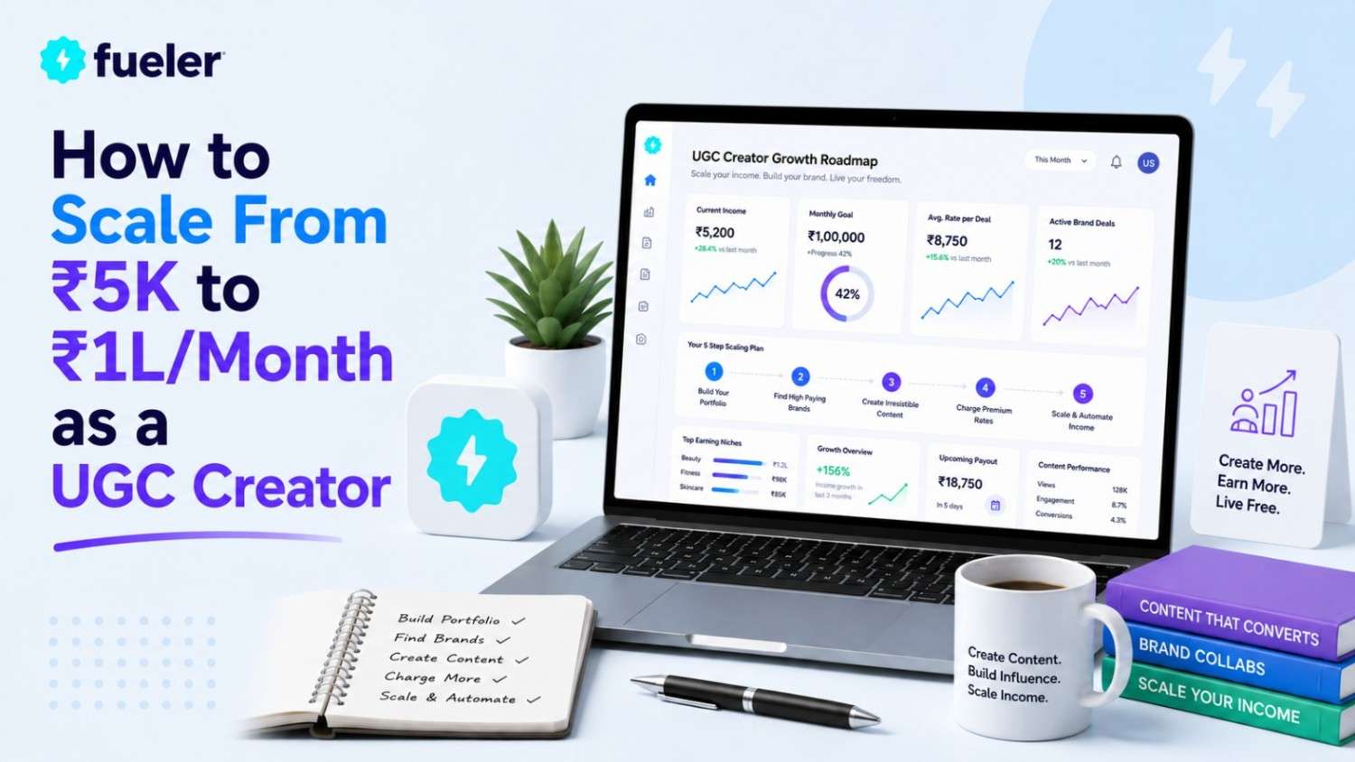How to Scale From ₹5K to ₹1L/Month as a UGC Creator