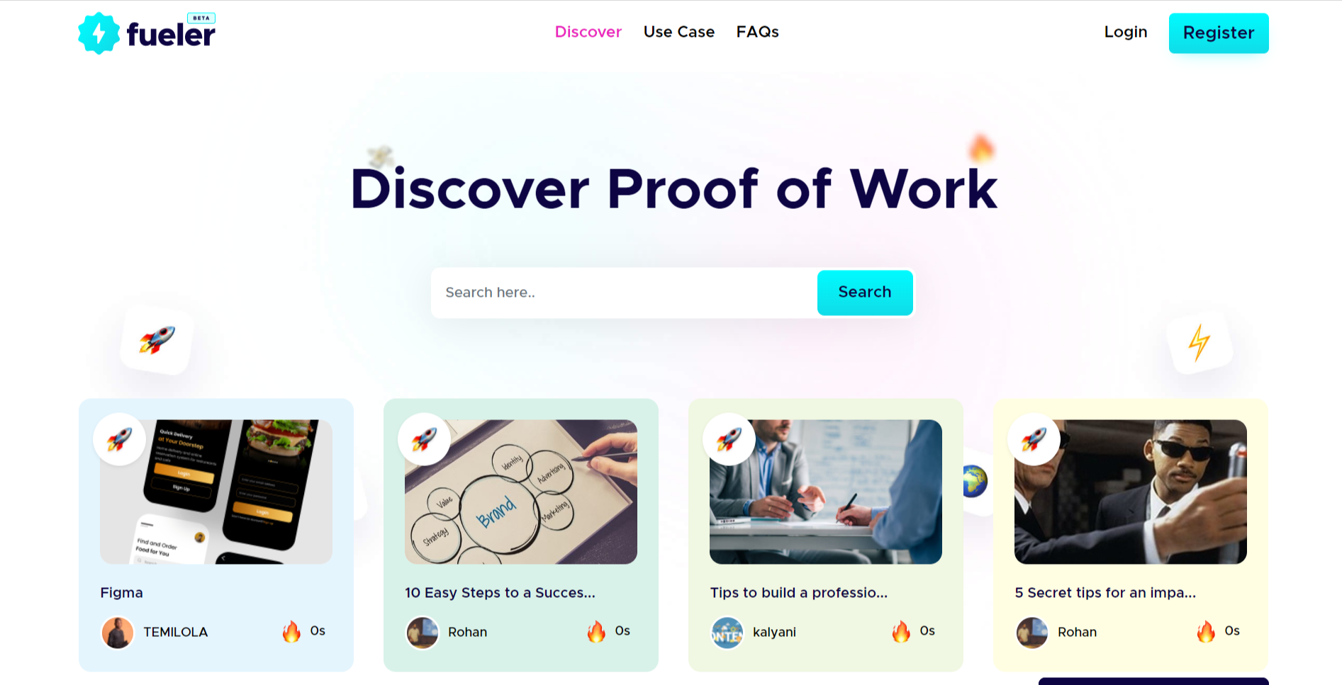 Fueler Discover Page